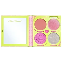Too Faced Fairytale Crush Blush & Highlighter Palette Makeup Set 0.35 oz/9.9 g