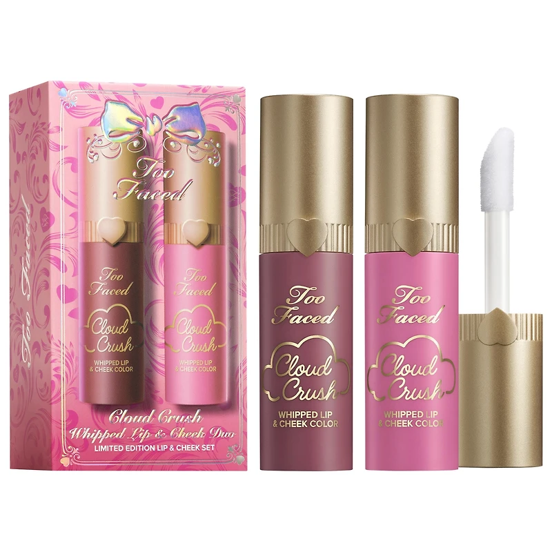 Too Faced Cloud Crush Whipped Lip & Cheek Duo Makeup Gift Set 0.3 oz/8.6 g