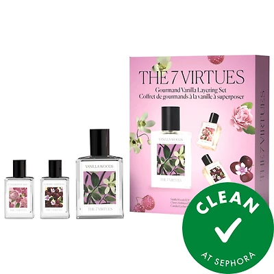 The 7 Virtues Gourmand Vanilla Layering Perfume Set with Cherry & Lychee