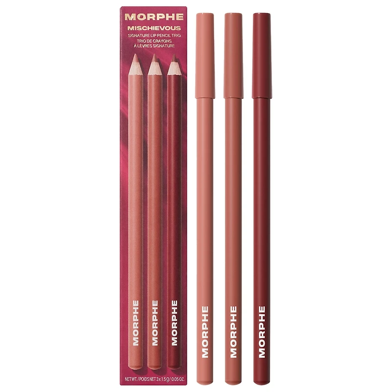Morphe Mischievous Signature Lip Pencil Trio