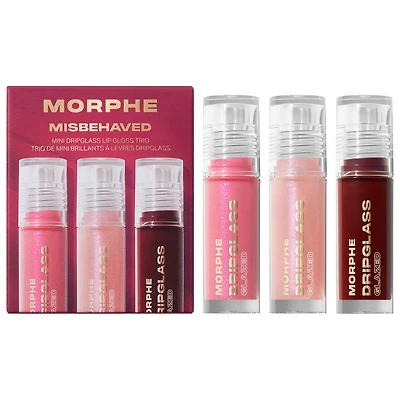 Morphe Misbehaved Mini Dripglass Lip Gloss Trio 0.09 oz/2.8 mL
