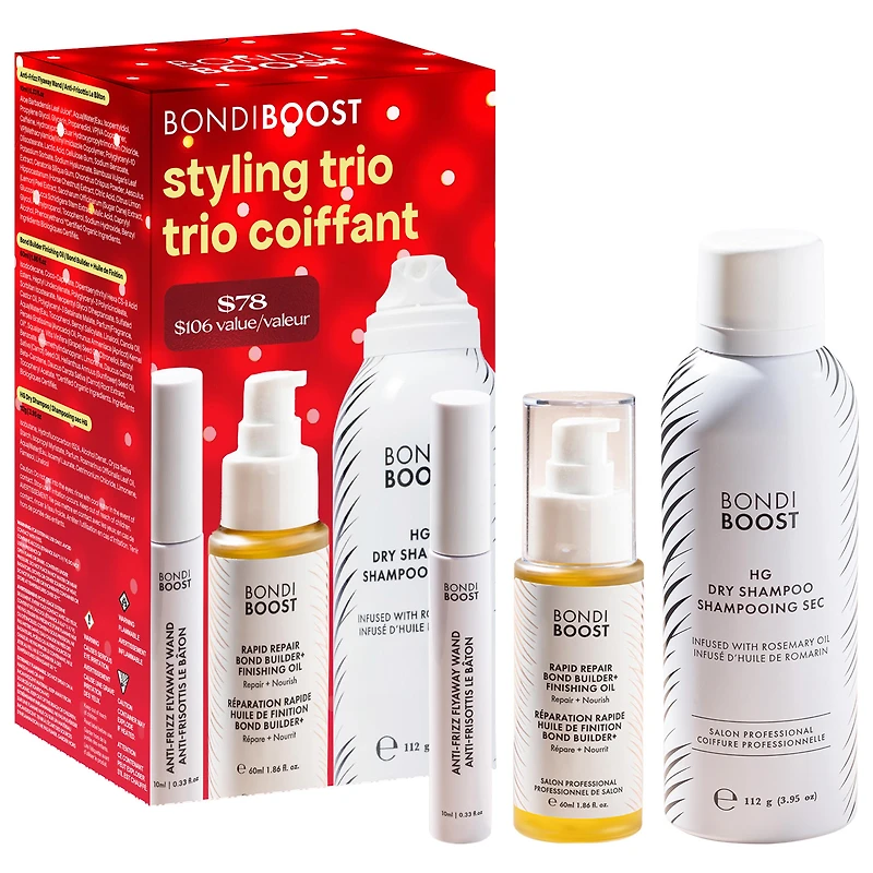 BondiBoost Holiday Styling Gift Set for Volume + Heat Protection + Flyaway Control