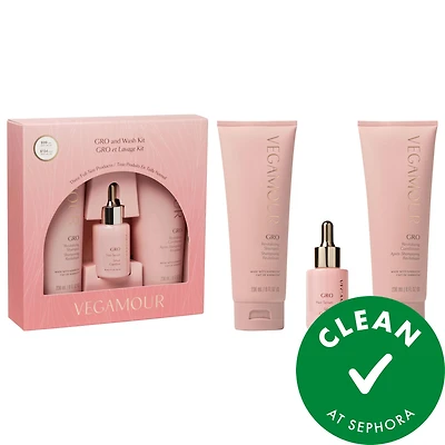 Vegamour GRO Hair Serum and Shampoo & Conditioner Hair Gift Set