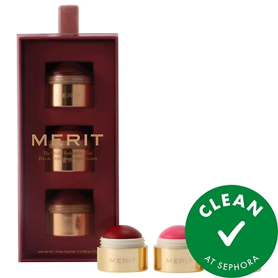 MERIT The Mini Flush Blush Balm Trio