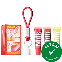 Milk Makeup Balmade Variety Pack Hydrating Lip Balm & Keychain Gift Set 0.41 oz/12 mL