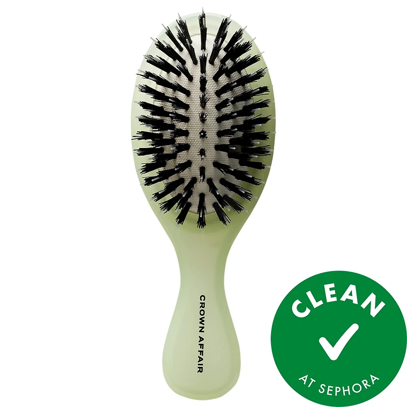 Crown Affair The Mini Dual-Bristle Boar Hair Brush No. 001 for All Hair Textures