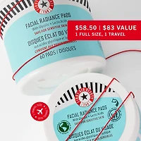 Disques exfoliants éclat du visage aux acides glycolique et lactique avec AHA