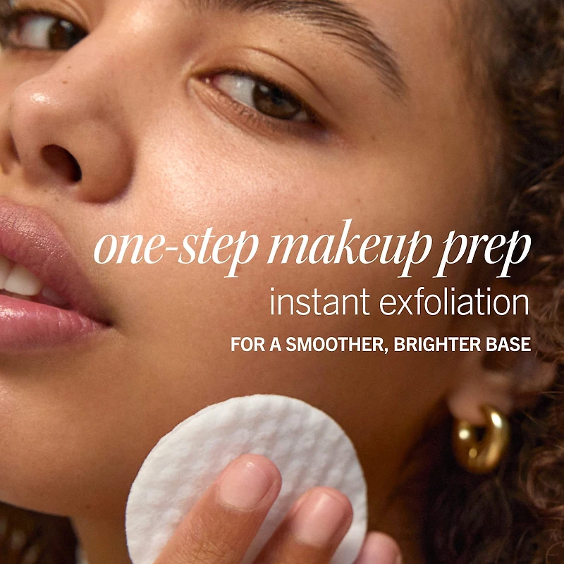 Disques exfoliants éclat du visage aux acides glycolique et lactique avec AHA