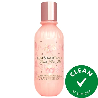 LoveShackFancy Peach Pom Pom Hair & Body Mist 8oz/240mL