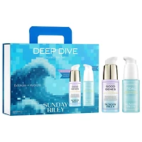 Sunday Riley DEEP DIVE HYDRATION + PLUMPING SET FEATURING LIMITED EDITION GOOD GENES + NEW TIDAL DEEP HYDRATION SERUM