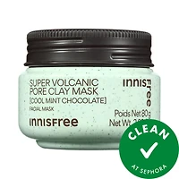 innisfree Super Volcanic Pore Detoxing Clay Mask Mint Chocolate with AHAs + Oil Control 2.28 oz./80 ml