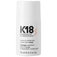 K18 Biomimetic Hairscience Mini Leave-In Molecular Repair Hair Mask 0.5 fl oz/15 ml