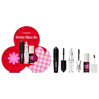 Benefit Cosmetics Gotta-Have-Its Bestselling Gift Set 0.2 US fl. oz, 0.14 oz, 0.11 US fl. oz, 0.1 US fl. oz./6 mL, 4.0 g Net wt, 3.5 mL, 3 mL