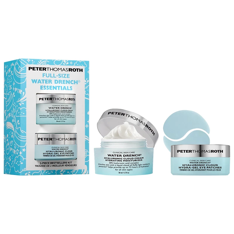 Peter Thomas Roth Full-Size Water Drench® Hyaluronic Acid Essentials 2-Piece Moisturizer and Eye Patch Set