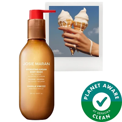 JOSIE MARAN Vanilla Vibezzz - Hydrating + Cleansing Argan Refillable Body Wash mL