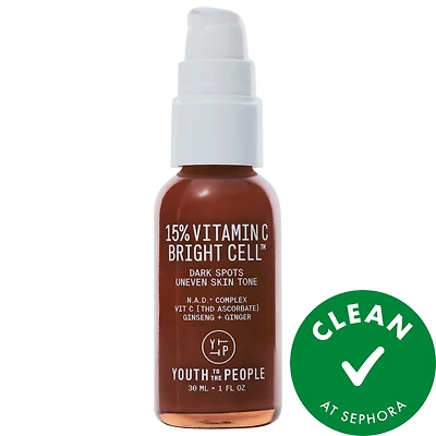 Youth To The People 15% Vitamin C Bright Cell™ Serum with N.A.D + Complex 1 oz /30 ml 1 oz /30 ml