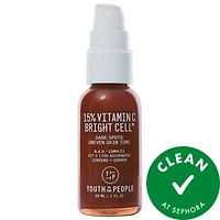 Youth To The People 15% Vitamin C Bright Cell™ Serum with N.A.D + Complex 1 oz /30 ml 1 oz /30 ml