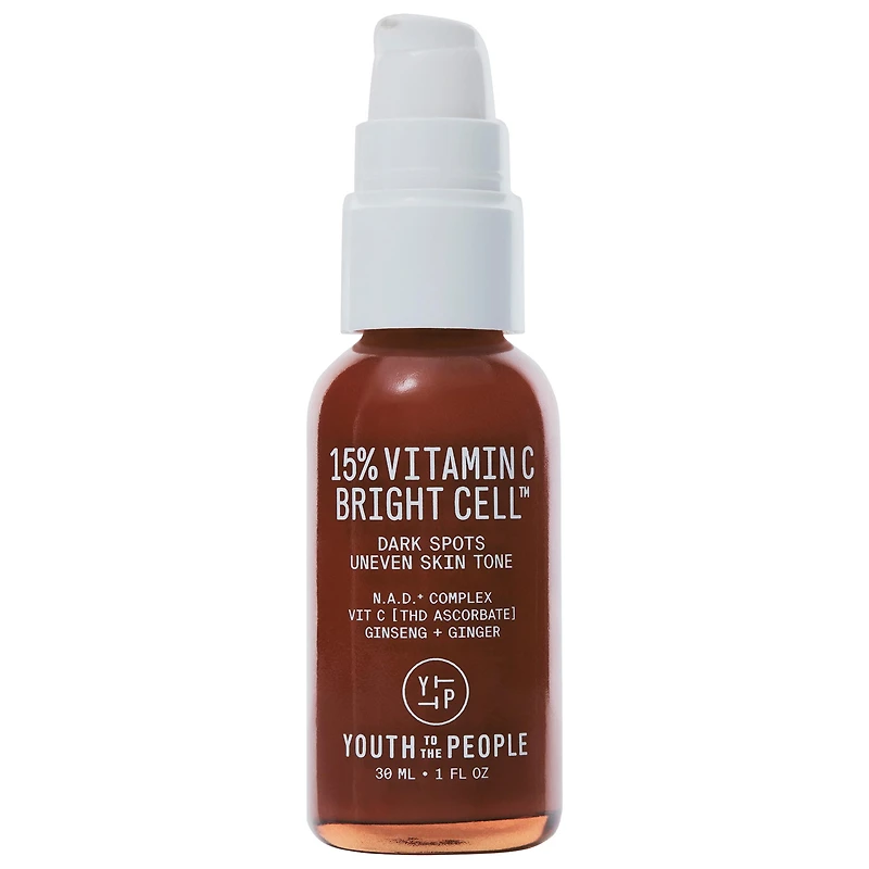 Youth To The People 15% Vitamin C Bright Cell™ Serum with N.A.D + Complex 1 oz /30 ml 1 oz /30 ml