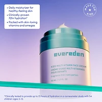 Crème visage multivitaminée pour enfants avec vitamine E, B3, B5 (niacinamide) et squalane