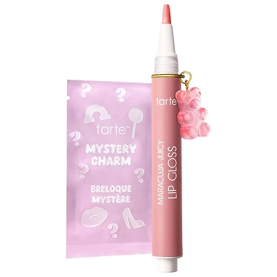 tarte maracuja juicy lip plumping peptide gloss with charm pink lemonade 0.1 Fl. Oz./net 3 mL