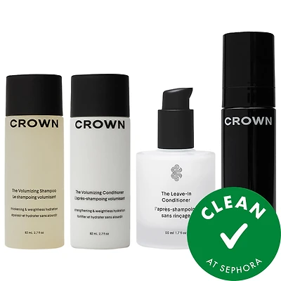 Crown Affair The Mini Air Dry Mousse Ritual Hair Set for Volume and Texture
