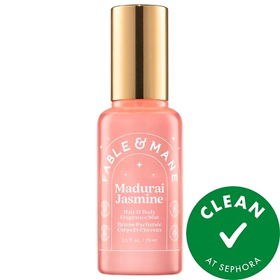 Fable & Mane Madurai Jasmine Hair & Body Mist with Red Champaca + Sandalwood 2.5 oz/75 mL