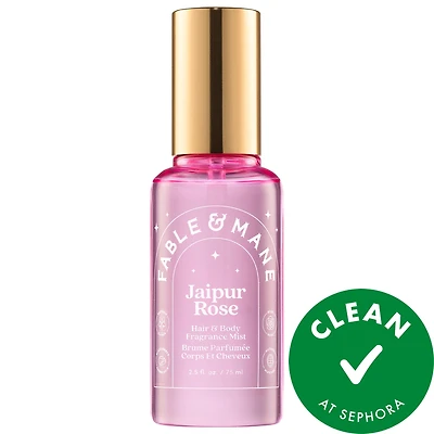 Fable & Mane Jaipur Rose Hair & Body Mist with Saffron + Black Amber 2.5 oz/75 mL