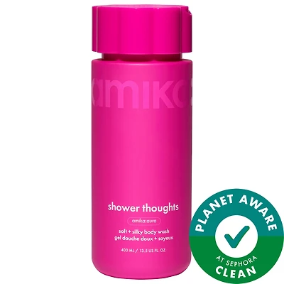 amika Shower Thoughts Soft + Silky Body Wash with AHA and Glycerin 8.5 oz/250 ml