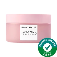 Glow Recipe LHA + AHA Korean Watermelon Toner Pads for Hydration and Gentle Exfoliation 60 pads/115g
