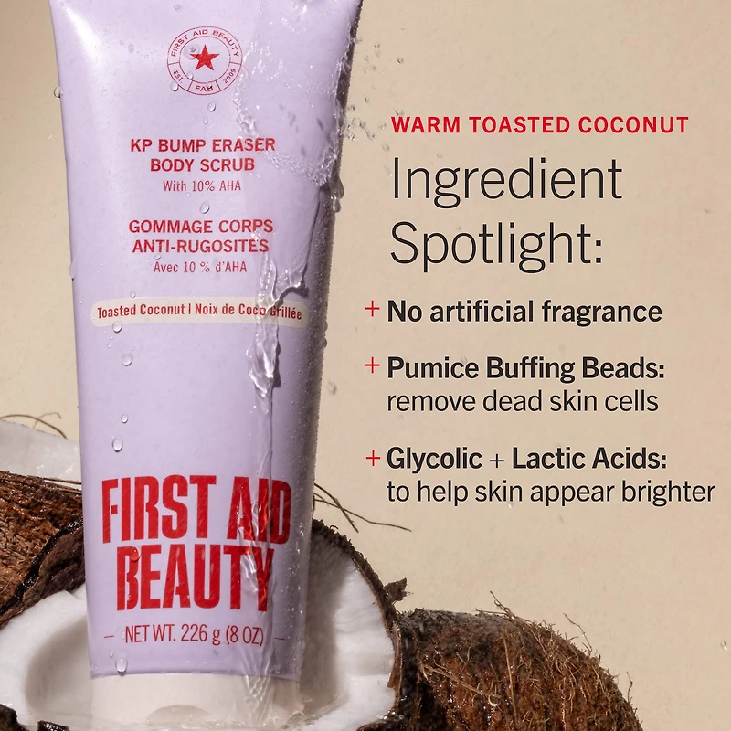 Exfoliant pour le corps KP Bump Eraser avec 10 % d’AHA cibler la kératose pilaire