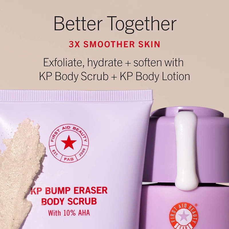 Exfoliant pour le corps KP Bump Eraser avec 10 % d’AHA cibler la kératose pilaire