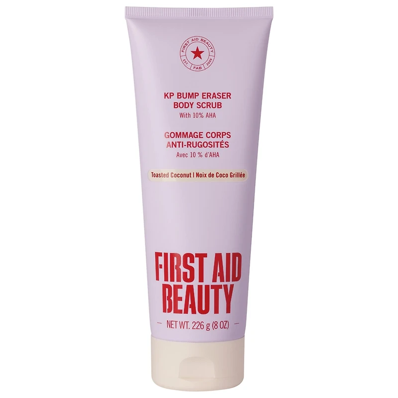 First Aid Beauty KP Bump Eraser Body Scrub with 10% AHA - Exfoliant for Keratosis Pilaris