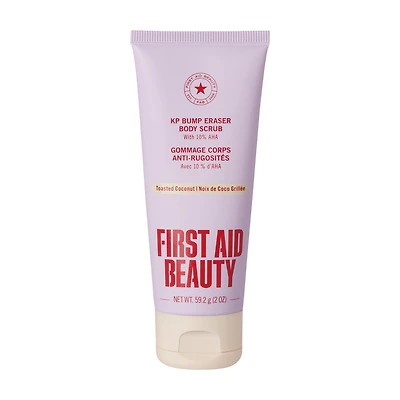 First Aid Beauty KP Bump Eraser Body Scrub with 10% AHA - Exfoliant for Keratosis Pilaris