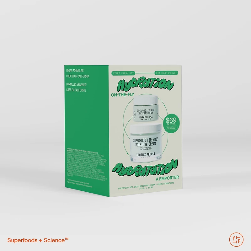 Hydratant léger pour le visage aux superaliments AirWhip à l’acide hyaluronique