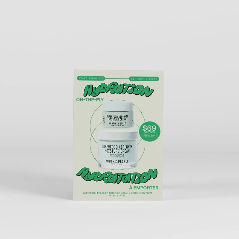 Hydratant léger pour le visage aux superaliments AirWhip à l’acide hyaluronique