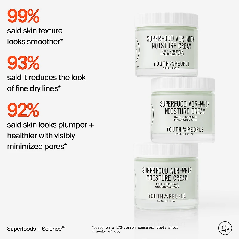 Hydratant léger pour le visage aux superaliments AirWhip à l’acide hyaluronique