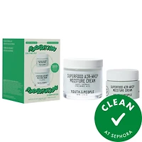Youth To The People Hydration on the Fly Superfood Air-Whip Face Moisturizer Full Size + Mini Set with Hyaluronic Acid 2 oz Full Size + 0.47 oz Mini