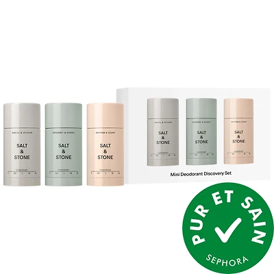 Salt & Stone MINI ENSEMBLE-CADEAU DÉCOUVERTE DE DÉODORANTS (3 PIÈCES, SEPHORA: SANTAL, BERG, SAFRAN)