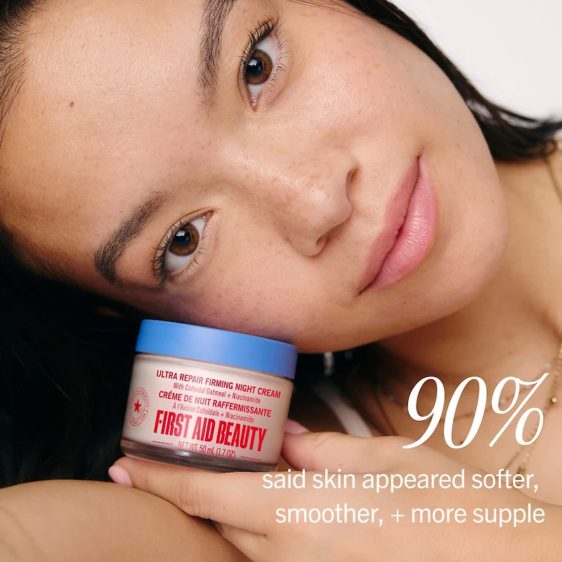 Crème raffermissante ultra réparatrice de nuit avec avoine colloïdal et niacinamide