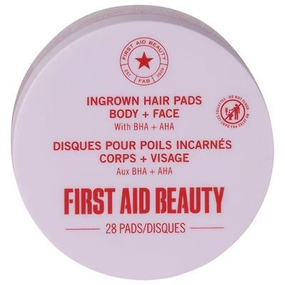 Rondelles pour poils incarnés avec BHA et AHA pour le corps + le visage