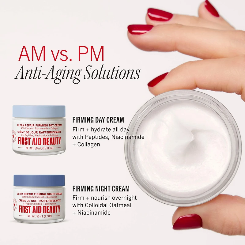 Crème de jour raffermissante ultraréparatrice avec collagène, peptides et niacinamide