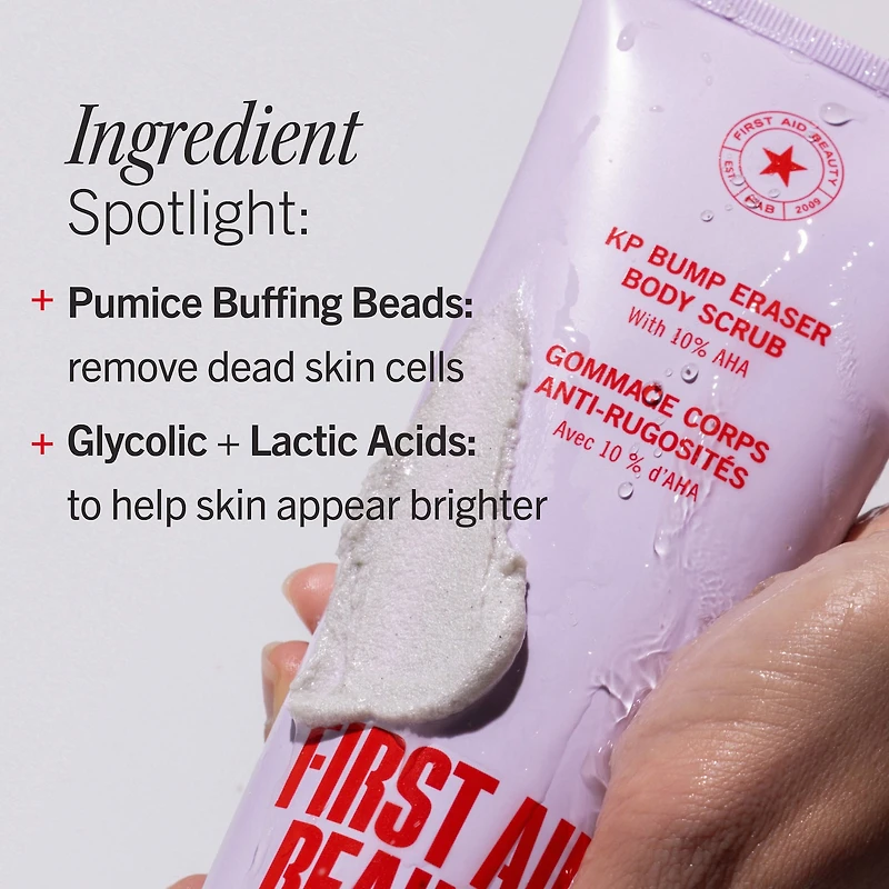 KP Bump Eraser Body Scrub with 10% AHA – Exfoliant for Keratosis Pilaris