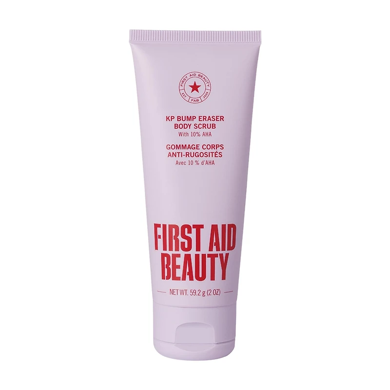 First Aid Beauty KP Bump Eraser Body Scrub with 10% AHA - Exfoliant for Keratosis Pilaris