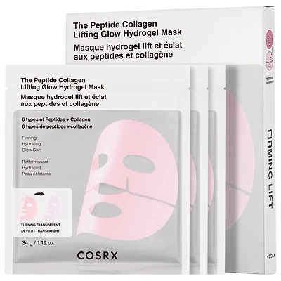COSRX The Peptide Collagen Lifting Glow Hydrogel Mask 3EA 1.19 oz * 3EA/34g * 3EA