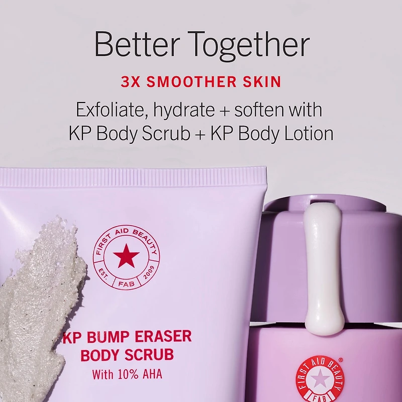 Exfoliant pour le corps KP Bump Eraser avec 10 % d’AHA cibler la kératose pilaire