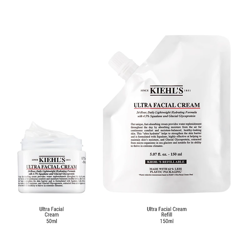 Crème hydratante avec squalane Ultra Facial rechargeable