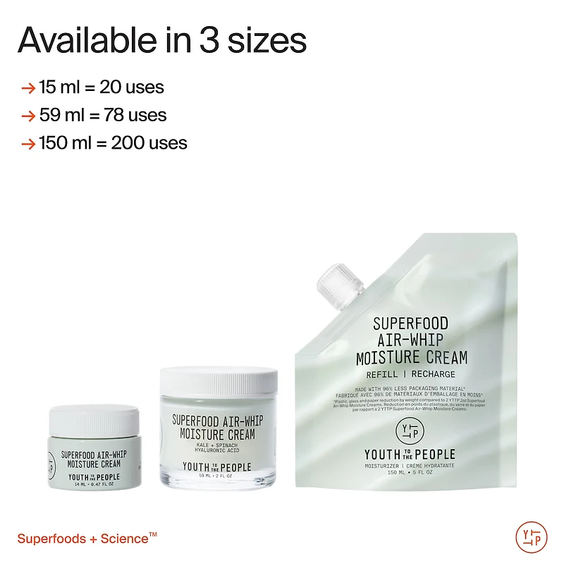 Superfood Air-Whip Lightweight Face Moisturizer with Hyaluronic Acid