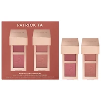 PATRICK TA Mini Must-Have Major Headlines Double-Take Crème & Powder Blush Duo Set 2 x 0.05 oz Cream & 0.09 oz Powder/1.6 g Creme & 2.8 g Powder