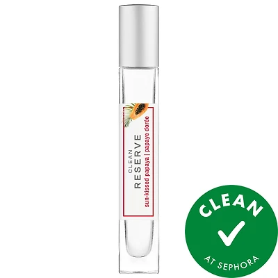 CLEAN RESERVE Sun-Kissed Papaya Eau De Parfum with Vanilla and Sandalwood Travel Spray .34 oz/10 ml