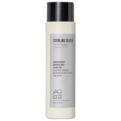 AG Care Sterling Silver Sulfate-Free Toning Brightening and Neutralizing Shampoo 10 fl oz/296 mL